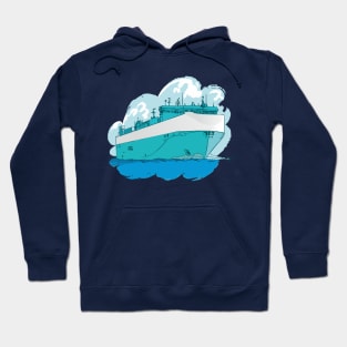 Ro-Ro Ferry illustration Hoodie